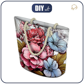 NÁKUPNÍ TAŠKA - Bouquet of flowers wz.8 - Sada šití