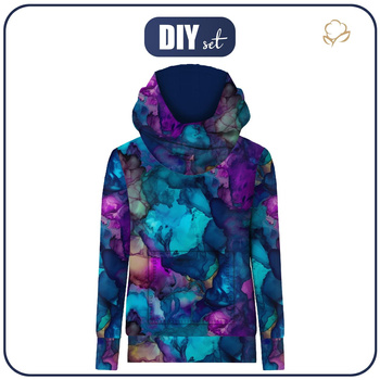 UNISEX HYDROFOBNÍ MIKINA UNISEX - ALCOHOL INK VZ. 2 - Sada šití