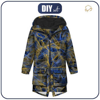 PÁNSKÁ BUNDA PARKA (TOM) - NEON SCRIBBLE vz.3 - Sada šití XXL
