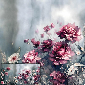 VINTAGE FLOWERS vz. 4 - PANORAMICKÝ PANEL 80 cm