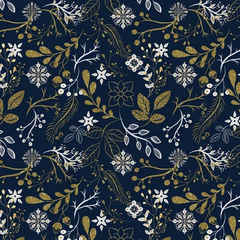 FOLK FLORAL vz. 1 / zlatý (FOLK LES)