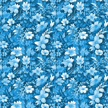 TRANQUIL BLUE / FLOWERS