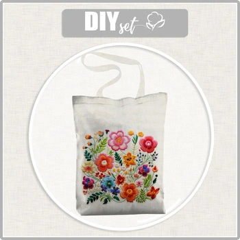 SHOPPER KABELKA - FLOWERS 3D WZ. 17 - Sada šití