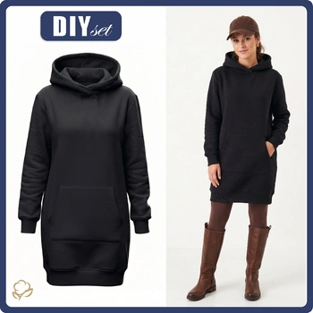 DIY Set - Klokaní mikina (LUXA) / ČERNÁ