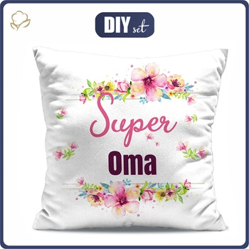 POLŠTÁŘ 45x45 - SUPER OMA - přední + zadní strana
