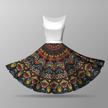AFRICAN MANDALA -  velký panel pro kruhovou sukni