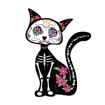 KATZE FRIDA (DIA DE LOS MUERTOS) - Paneel 75cm x 80cm