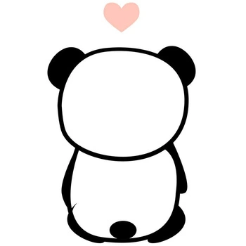 PANDA / BLASS ROSA Größe "M" 50x60 cm -  weiß (Hinterseite)