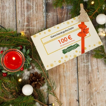 GESCHENKGUTSCHEIN FÜR WEIHNACHTEN - 100 EUR - DE