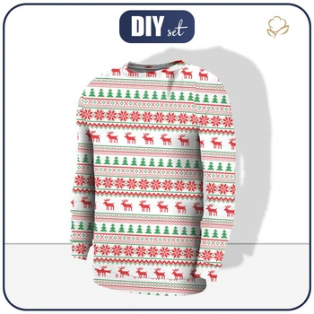 HERREN SWEATSHIRT - RENTIERE MST. 2 / rot-grün -  Elastischer Wintersweat S