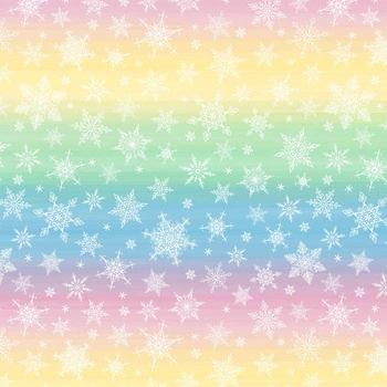 SCHNEEFLOCKEN MST. 2 / REGENBOGEN STREIFEN XL Ms. 2 