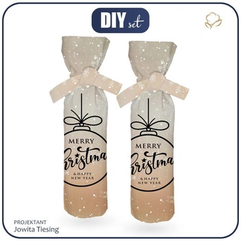 Weinflaschen-Überzug -  MERRY CHRISTMAS wz. 1 - DIY set