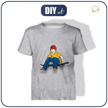 KINDER T-SHIRT- NOEL / grau - Single Jersey (140/146)