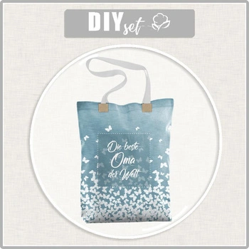 SHOPPER TASCHE - DIE BESTE OMA DER WELT / Schmetterlinge - Nähset