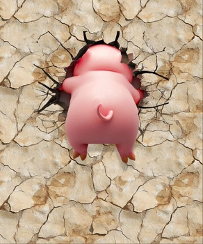 ANIMALS CRACKED wz.5 (piggy2) - panel (60cm x 50cm) 