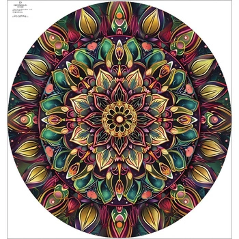 GREEN MANDALA m.1 - groß Tellerrock-Panel 