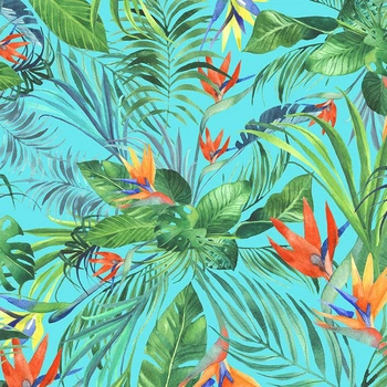 PARADIES DSCHUNGEL / WILD JUNGLE (MONSTERA)/ AQUA