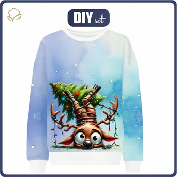 KINDER SWEATSHIRT (NOE) - Christmas animal wz. 9 - Nähset (122/128)