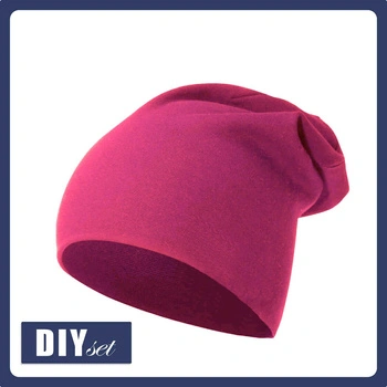 Beanie Mütze - FUCHSIE - Nähset