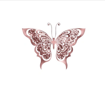 SCHMETERLING M.4 (GLITTER SCHMETTERLINGE) - Paneel 75cm x 80cm