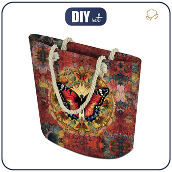 TOTE BAG - ANIMALS MANDALA wz.11 (butterfly) - sewing set