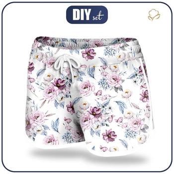 Women’s boardshorts - WATERCOLOR BOUQUET Pat. 2 S