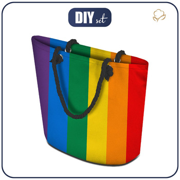 TOTE BAG - Rainbow stripes - sewing set