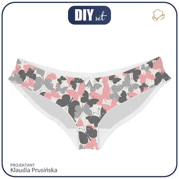 WOMEN'S PANTIES - BUTTERFLIES / pink  - S