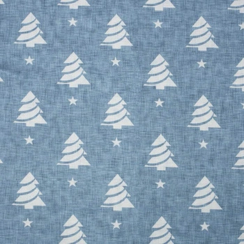 CHRISTMAS TREES WITH STARS / ACID WASH - blue