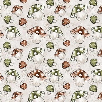 FOREST MUSHROOMS pat. 1 / beige