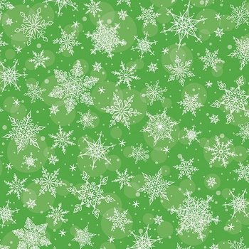 SNOWFLAKES PAT. 2 / green 