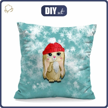 PILLOW 45X45 - MIA THE WINTER BUNNY - front + back