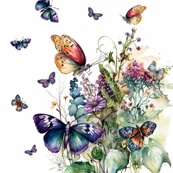 BEAUTIFUL BUTTERFLY PAT. 3 - panel (60cm x 50cm)  Thermo lycra