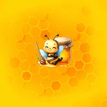 CUTE ANIMALS wz.4 - PANEL (60cm x 50cm) / YELLOW