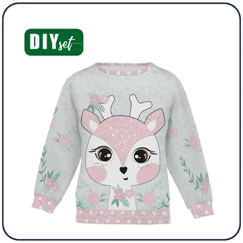 CHILDREN'S (NOE) SWEATSHIRT - FAWN JOLA - looped knit fabric (98/104)