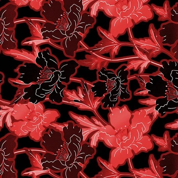 FLOWERS pat. 7 (red) / black