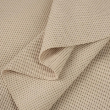 Rib Jersey fabric Unicolour - BEIGE (D-115)