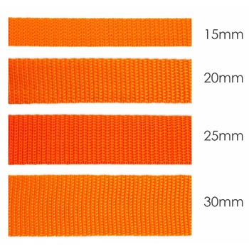 Webbing tape - orange / Choice of sizes