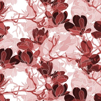MAGNOLIAS pat. 2 (red)