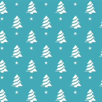 CHRISTMAS TREES WITH STARS / dark turquoise 