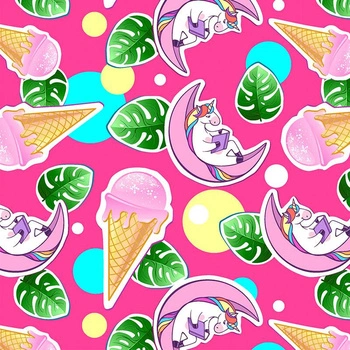 UNICORNS AND ICE CREAM / fuchsia