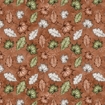 FOREST LEAVES pat. 1 / brown