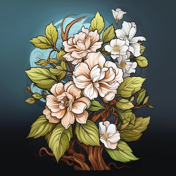 BOUQUET OF FLOWERS WZ.9 - panel (75cm x 80cm)