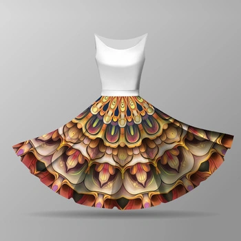 COLORFUL MANDALA PAT. 5 -  big circle skirt panel 