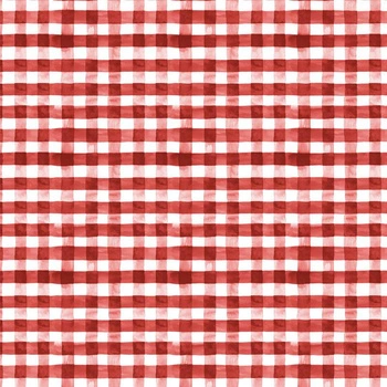 MINI VICHY GRID / red (CHECK AND ROSES)