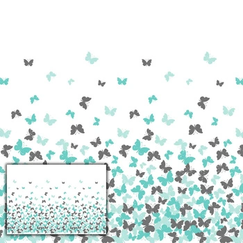 BUTTERFLIES AQUA - PANORAMIC PANEL 105 cm