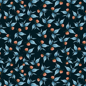 BLUE LEAVES / black