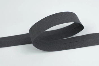 Single Fold Bias Binding cotton - GREY